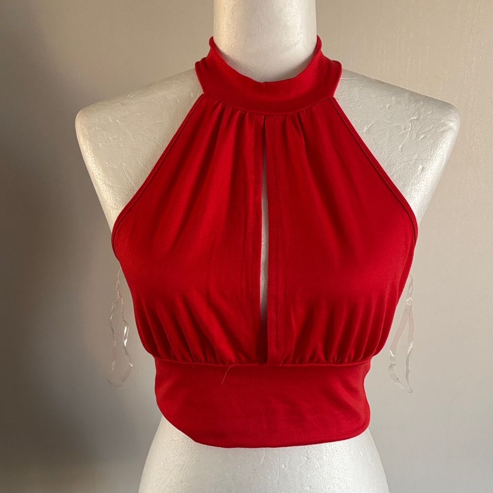 Heart & Hips Vibrant Red Crop Top